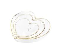Heart Shape Bowls, Clear Glass, Food, Salad, Oats, Fruit, Dessert, Snack, Water, Milk, Tea Cup for Salad(3 pcs Set)