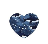 Heart Shape Car Air Fresheners Blue Killer Whale Pattern 6 Pcs Car Aromatherapy Tablets For Car Wardrobe Shoe Cabinet Eliminate Odors