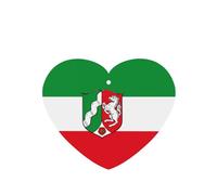 Heart Shape Car Air Fresheners Flag Of North Rhine-Westphalia Pattern 6 Pcs Car Aromatherapy Tablets For Car Wardrobe Shoe Cabinet Eliminate Odors