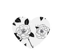 Heart Shape Car Air Fresheners Simple Camellia Pattern 6 Pcs Car Aromatherapy Tablets For Car Wardrobe Shoe Cabinet Eliminate Odors