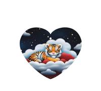 Heart Shape Car Air Fresheners Tiger Cubs In The Clouds Pattern 6 Pcs Car Aromatherapy Tablets For Car Wardrobe Shoe Cabinet Eliminate Odors