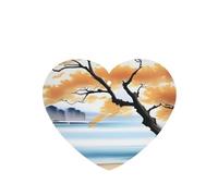 Heart Shape Car Air Fresheners Tree At The Water'S Edge Pattern 6 Pcs Car Aromatherapy Tablets For Car Wardrobe Shoe Cabinet Eliminate Odors