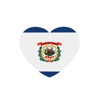 Heart Shape Car Air Fresheners West Virginia Flag Pattern 6 Pcs Car Aromatherapy Tablets For Car Wardrobe Shoe Cabinet Eliminate Odors