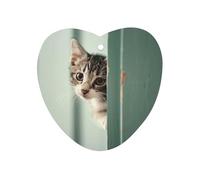 Heart Shape Car Aromatherapy Tablets Peeping Behind The Door Printed Scented Cards Car Air Fresheners for Wardrobe Car Drawers And Home Decor