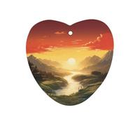 Heart Shape Car Aromatherapy Tablets Rising Sun Printed Scented Cards Car Air Fresheners for Wardrobe Car Drawers And Home Decor