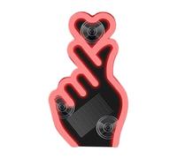 Heart Shape Car Light - Gesture Sensor Design, Window Heart Light, Wireless Solar Lamp | Vibration Activated Ambient Lighting For Triangular Car, Window, E