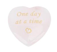 Heart Shape Crystal Stone, Love Shaped Pocket Polished Stones Gemstone Heart Stones Worry Stone Love Rocks Quartz Love Pocket Palm Engraved Beautiful Heart Crystal Stone (White