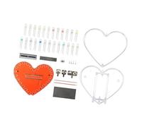 Heart Shape DIYer Electronic Assembly Set Rainbow LED Lighting Effect Microcontroller Programming Base for Entry Level Enthusiast Soldering Practice Kit with Instructions