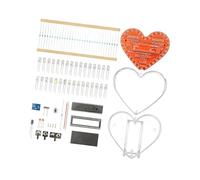 Heart Shape DIYer Electronic Assembly Set with Rainbows LED Lighting Effects Microcontroller Programming Base for Entry Levels Enthusiasts Circuit Welding Project
