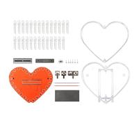 Heart Shape DIYer Electronic Assembly Set with Rainbows LED Lighting Effects Microcontroller Programming Base for Entry Levels Enthusiasts Heart Shape Circuit Board Set