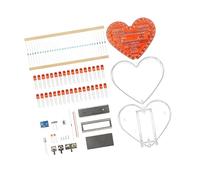 Heart Shape DIYer Electronic Assembly Set with Rainbows LED Lighting Effects Microcontroller Programming Base for Entry Levels Enthusiasts Heart Shape Circuit Board Set