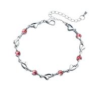 Heart Shape Friendship Bracelet for Women Sparkling Crystal Diamond Adjustable Love Bracelet Suitable for Valentine's Day Mother's Day Women's day Christmas Thanksgiving gift for friends and family