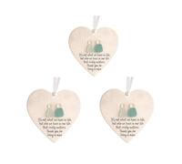 Heart Shape Friendship Decor - Acrylic Heart Shaped Pendant, Hanging Seas Glass Christmas Tree Ornaments, for Students True Friends Teens Women Adults Girls, 3 Pieces