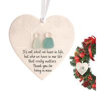 Heart Shape Friendship Decor,Acrylic Love Heart Shape Friendship Pendants - Hangable Keepsake Sea Glass Art for Students Girls Teens Women Adults True Friends
