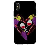 Heart Shape Grapes Grape Wine Bottle Case for iPhone X/XS