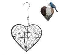 Heart Shape Hanging Planter | Rustic Metal Wire Wreath Frame for Small Plants & Flowers | Vertical Garden Plant Holder for DIY Floral Display, Home & Patio Decor (Empty Frame)