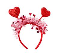 Heart Shape Headband For Woman Girl Hairband For Banquet Hair Hoop Tinsel Decor Hairband For Valentines Headband