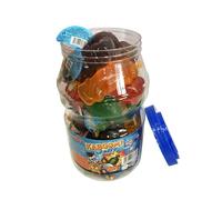 Heart Shape Jelly Pop Candies Jar 35g x 30 Assorted Fruit-Flavored | Perfect for Parties & Gifting |Fun Shaped Pops | All Age Group Fun | Easy to Store | Stocking Up Jar (FUNKY SHAPES)