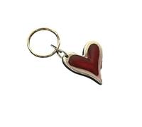 Heart Shape Keychain for Women, Decorative Lucky Tag Love Heart Shaped Keychain Waterproof Available in 6 stunning colours including pink, purple, yellow, green, red, and blue (RED)