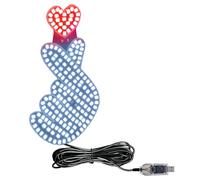 Heart Shape Lamp for Car, Dynamic Mood Lighting Direct Connect - Car Decoration and Gift Idea - for Truck, Windscreen, Window, Door Night, Valentine's Day, Women, Men, Con