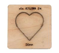 Heart Shape Leather Cutting Die High Carbon Steel Durable Precision Craft Punch Tool for DIY Leather Crafting Composite Wood Base Included