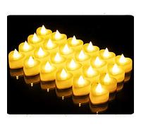 Heart Shape LED Candles Light Pack of 24, Flameless Flickering Love Candle Light for Marriage Proposal, Wedding, Valentine's Day, Anniversary, Thanksgiving (Warm White )
