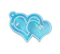 Heart Shape Light and Ornaments Silicone Epoxy Keychain Molds Pendant Jewelry for Valentine Gift Craft Heart Mold