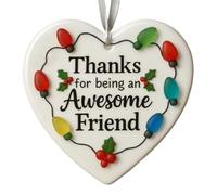 Heart Shape Marine Ornament - Handmade Ceramic Friendship Gift, 3d Collectible Decoration, Holiday Charm | Home Decor For Desk Dormitory Scuo