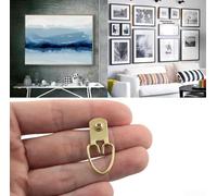 Heart Shape Metal D Hook Hang Hardware with Multiple Hole Variants for Secure Mounting of Picture Frames and Exhibition Art (B)