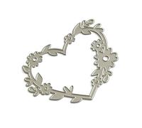 Heart Shape Metal Die Cut Embossing Stencil Mould Flower Frame Cutting Die for Photo Card Scrapbooking Decorations Flower Frame The Cuts Stencils for Album Decorations