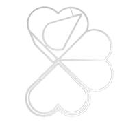 Heart Shape Metal Die Cuts Wedding Invitation Card Love Flower Cutting Dies Cut Stencils for Scrapbooking Album Cut Stencils for Scrapbooking Album Embossing Photo Craft Paper Card Cutting