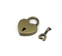 Heart Shape Metal Lock with Key 1Pcs(D)