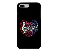 Heart Shape Musical Notes Music Lovers Valentines Design Case for iPhone 7 Plus/8 Plus