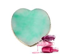 Heart Shape Nail Palette - Small Color Mixing Plate, Multifunctional Art Holder | Portable Golden Edge Cosmetic Tool for Artists DIY Salon Creative Designs