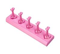 Heart Shape Nail Stand, 1 Base + 5 Non-Magnetic Manicure Display Clips, 12 x 3 x 3.2 cm, Salon Holder, Reusable Lightweight Friendly for Women in Cas