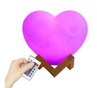 Heart Shape Night Light - 16 Colors USB Rechargeable LED Night Light | Valentine's Day Lamp with Stand and Remote Control | for Teen Room, Room, Living Room, Home and Valentine's Day
