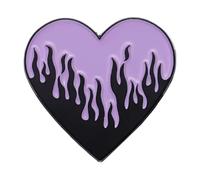Heart Shape Ocean Wave Tears Enamel Pin with Skeleton Joints and Death Smiles for Lapels, Normal, Non-precious metal