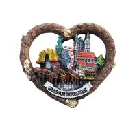 Heart Shape Oktoberfest Munich Germany Fridge Magnet Travel Souvenir Magnetic Sticker Hand Painted