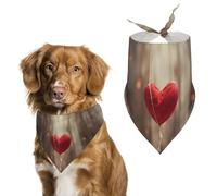 Heart Shape on Rope Dog Bandana Triangle Dog Scarf Washable Polyester Dog Bibs Cute Pet Bandana for Medium Large Dogs Puppy and Cats