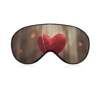Heart Shape on Rope Sleep Mask Soft Comfortable Eye Mask with Adjustable Strap Eye Cover Eye Shade for Men Women Work Travel