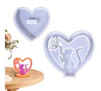 Heart Shape Resin Mold | Pet Love Ornament Silicone Mold | Epoxy Resin Mould Coaster, Ornament Display Stand, Pet Love Ornament Silicone Mold Memorial Pet Ornaments