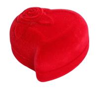 Heart Shape Ring Box - Jewelry Case Display Box for Love and Engagement Portable Romantic Gift Holder for a Marriage Proposal | Valentine's Day Wedding Display Accessory