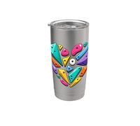 Heart Shape Rock Climbing and Bouldering Wall Stainless Steel Insulated Tumbler