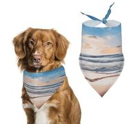 Heart Shape Romantic Beach Dog Bandanas Adjustable Puppy Bandana Breed Bib Handkerchief Washable Triangle Pet Scarf Cat Dogs Kerchief Triangle Bibs Scarf for Small Medium Large Dogs