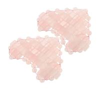 Heart Shape Rose Quartz Eye Mask Crystal Stone Pink Pair