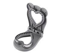 Heart Shape Sandwich Maker With Cutting And Sealing Capability For Lunchbox Storage And On-the-Go Meals(Gray)