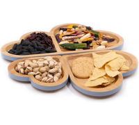 Heart Shape Serving Tray for Kitchen, Decorative Tray Set, Bread Plates, Food Tray Platter, Snake Plates, Food Tray Platter, Pizza, Cheeses, Cupcakes, Sushi, Coffee, Fruit, by Tessie & Jessie (Blue)