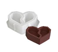 Heart Shape Silicone Featuring Double Cavities Ideal for Projects Pouring and As Decorative Jewelry Tray Silicone Jewelry Accessory