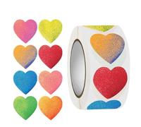 Heart Shape Stickers Stickers - 500pcs Heart Shaped Stickers for Celebration, Workplace, Valentine's Day, Birthday, Home, Wedding Party, Classroom