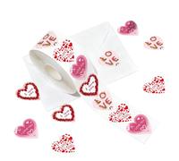 Heart Shape Stickers | Waterproof Craft Seal Labels - Heart Shape Self Adhesive Stickers - For Greeting Cards, Diary, Reward, Class, Wedding and Party